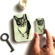 Stitch Marker Tin -  Cat SMALL