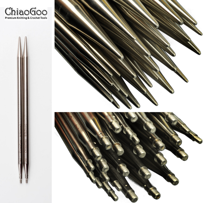 ChiaoGoo SPIN 5 inch Bamboo Large (US 9 - US 15) Interchangeable Knitting  Set