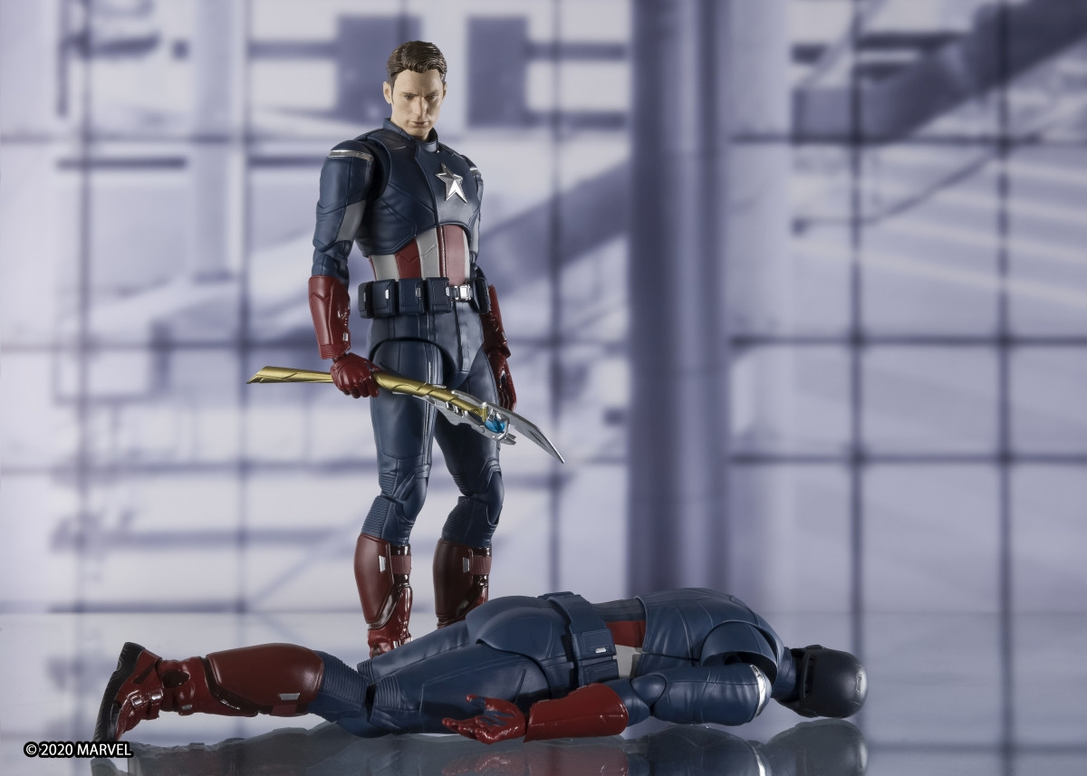 SH Figuarts Endgame Captain America Cap vs Cap Figure Up for Order in