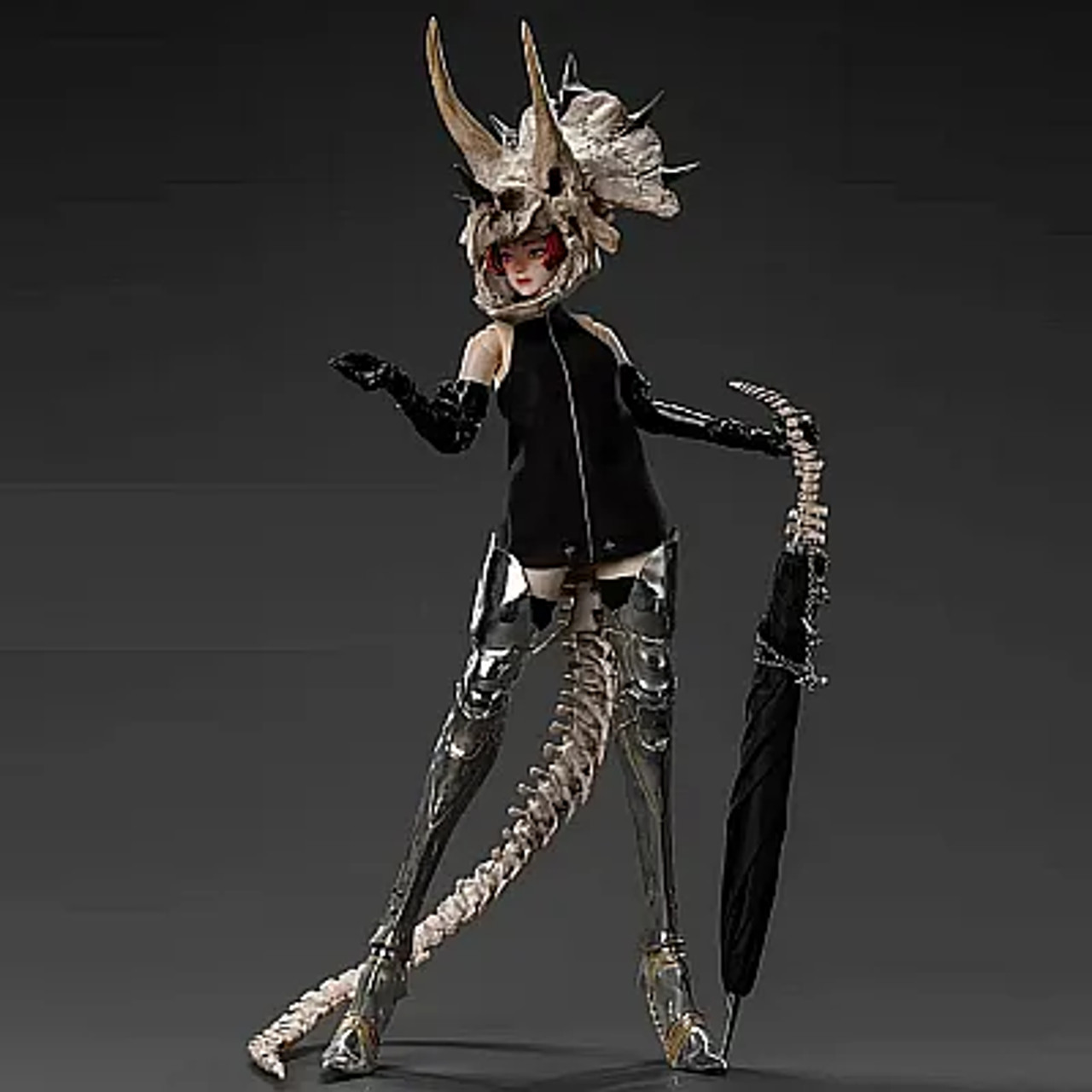 Fierce Girls AAGA Bone Girl Triceratops AAGA-01