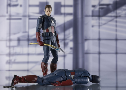 BANDAI TAMASHII NATIONS S.H.FIGUARTS "AVENGERS: ENDGAME" CAPTAIN AMERICA - CAP VS. CAP VERSION ACTION FIGURE www.HobbyGalaxy.com