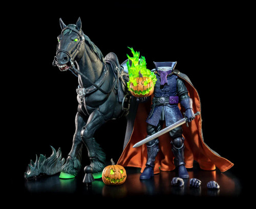 Four Horsemen Studios Figura Obscura: Headless Horseman Spectral Green Edition 6" Scale Action Figure Set www.HobbyGalaxy.com