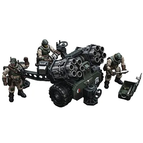 Joy Toy Warhammer 40K Astra Militarum Ordnance Team with Malleus Rocket Launcher 1/18 Scale Action Figure Set www.HobbyGalaxy.com