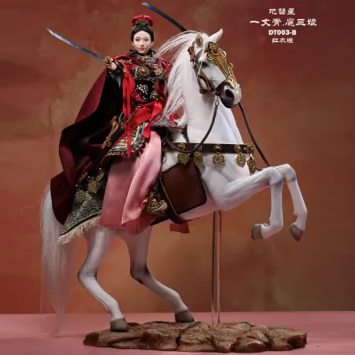 Mr. Z x Ding Toys Water Margin - Bright Star "Ten Feet of Blue" Hu Sanniang 1/6 Scale Action Figure Complete Set DT003 Red Version www.HobbyGalaxy.com