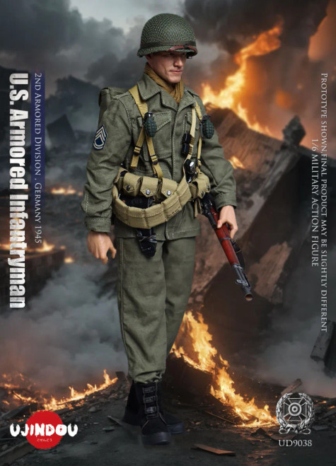 UJINDOU WWII U.S. Armored Infantryman in Germany 1945 1/6 Scale Action Figure UD9038 www.HobbyGalaxy.com UJINDOU WWII U.S. Armored Infantryman in Germany 1945 1/6 Scale Action Figure UD9038 www.HobbyGalaxy.com