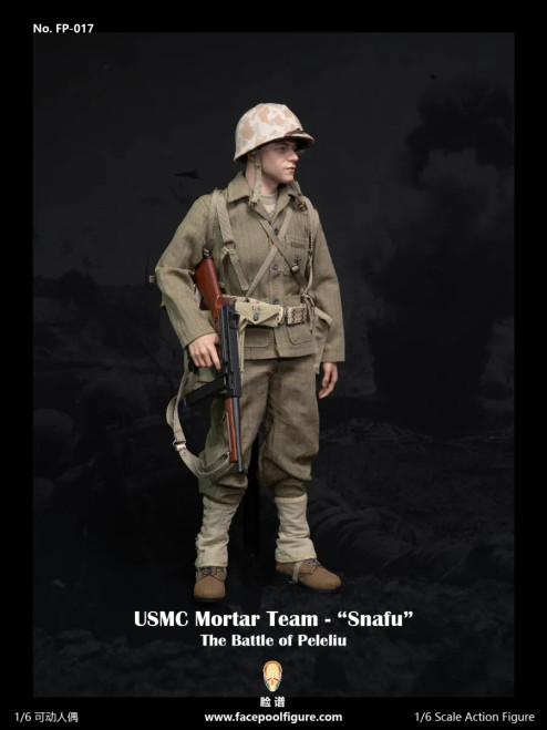 Facepool WWII USMC Mortar Team "SNAFU" The Battle of Peleliu 1/6 Scale Action Figure Special Version FP-017B www.HobbyGalaxy.com
