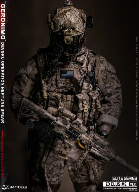 DAMTOYS DEVGRU Operation Neptune Spear "GERONIMO" Wonder Festival 2024 Exclusive Ver 1/6 Scale Action Figure 78106 www.HobbyGalaxy.com DAMTOYS DEVGRU Operation Neptune Spear "GERONIMO" Wonder Festival 2024 Exclusive Ver 1/6 Scale Action Figure 78106 www.HobbyGalaxy.com