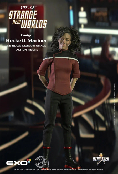 EXO-6 "Star Trek: Strange New Worlds" Ensign Beckett Mariner 1/6 Scale Action Figure www.HobbyGalaxy.com EXO-6 "Star Trek: Strange New Worlds" Ensign Beckett Mariner 1/6 Scale Action Figure www.HobbyGalaxy.com