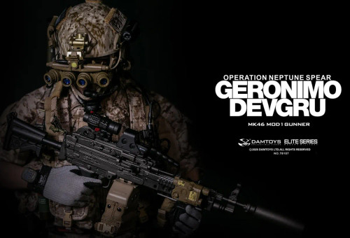  DAMTOYS DEVGRU Operation Neptune Spear "GERONIMO" MK46 MOD1 Gunner 1/6 Scale Action Figure 78107 www.HobbyGalaxy.com