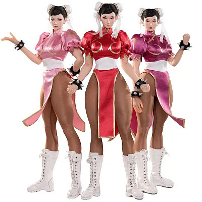 Star Man Female Fighter Chun-Li Red, Pink, Purple MS-015