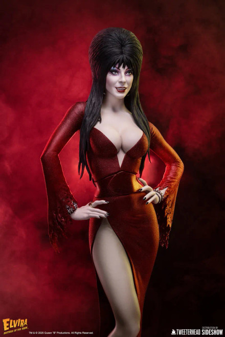 Tweeterhead Elvira: Mistress of the Dark (Red Glitter Dress Variant) 1/4 Scale Maquette www.HobbyGalaxy.com Tweeterhead Elvira: Mistress of the Dark (Red Glitter Dress Variant) 1/4 Scale Maquette www.HobbyGalaxy.com