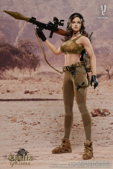 VeryCool Toys Desert Female Soldier - Thalia 1/6 Scale Action Figure VCF-2069A (Brown Hair) www.HobbyGalaxy.com