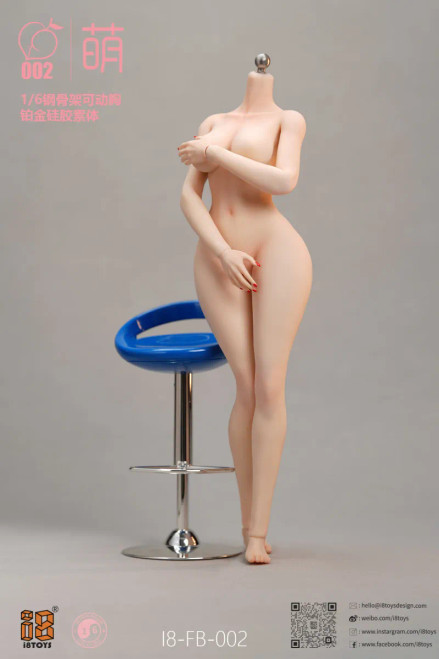 i8TOYS 1/6 Scale Steel Skeleton Platinum Silicone Seamless Female Body "Meng" with Adjustable Breast I8-FB-002-A www.HobbyGalaxy.com i8TOYS 1/6 Scale Steel Skeleton Platinum Silicone Seamless Female Body "Meng" with Adjustable Breast I8-FB-002-A www.HobbyGalaxy.com