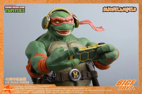 BIGFTOYS TNMT Michelangelo 40th Anniversary Edition 1/6 Scale Action Figure BIGF-004 www.HobbyGalaxy.com