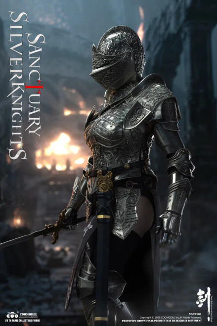 COOModel Swords of Chaos - Silver Temple Guardian (Nickel Silver Edition) 1/6 Scale Action Figure No.SW003 www.HobbyGalaxy.com