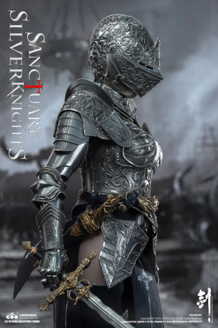 COOModel Swords of Chaos - Silver Temple Guardian (Nickel Silver Edition) 1/6 Scale Action Figure No.SW003 www.HobbyGalaxy.com