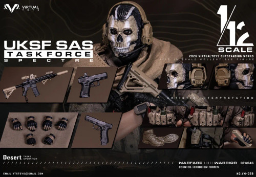 Virtual Toys (VTS) United Kingdom SAS – Task Force "SPECTER" 1/12 Scale Action Figure NO.VM059 www.HobbyGalaxy.com