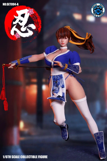 Super Duck Sexy Ninja Kasumi Blue Outfit Version 1/6 Scale Action Figure SET094-A www.HobbyGalaxy.com