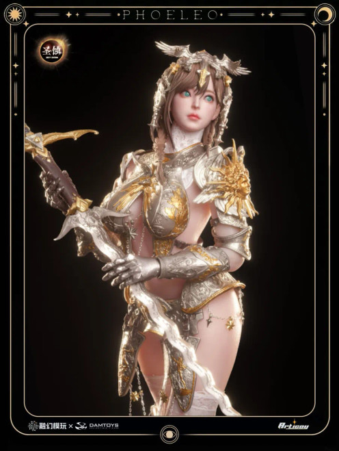DAMTOYS x Fusion Fantasy "Deity Erosion" Hwit ole-Phoeleo 1/6 Scale Action Figure Sculpted Hair Version www.HobbyGalaxy.com