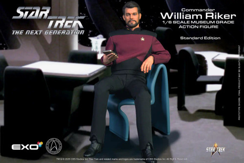 Pre-order the EXO-6 Star Trek: The Next Generation Commander William T. Riker 1/6 Scale Figure (Standard) at HobbyGalaxy.com! ? Add Number One to your crew.