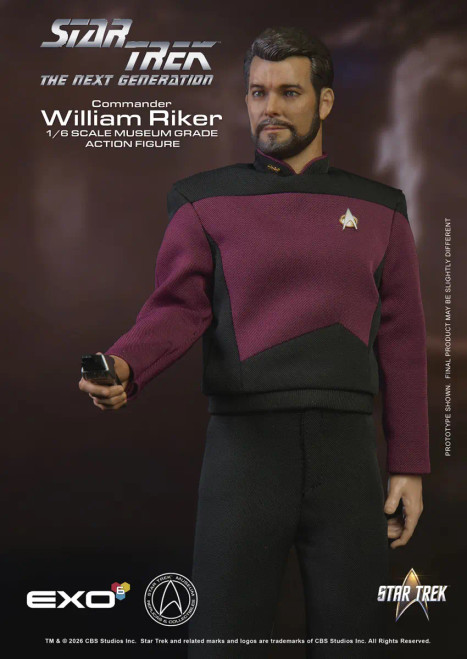 Pre-order the EXO-6 Star Trek: The Next Generation Commander William T. Riker 1/6 Scale Figure (Standard) at HobbyGalaxy.com! ? Add Number One to your crew.