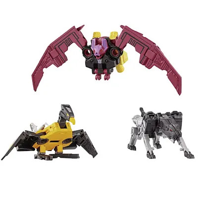 Shop the Hasbro x Takara Tomy “Transformers” MPG‑22 Jaguar & Buzzsaw & Ratbat Figure Set at HobbyGalaxy.com  — a premium Masterpiece G collectible featuring three iconic cassette‑bot characters with detailed sculpting and classic Transformers styling.
