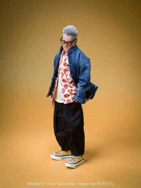 Shop the trickyMan12 Dapper Boy 1/6 Scale Art Figure (FB‑10146‑D) at HobbyGalaxy.com  — a stylish designer collectible featuring detailed craftsmanship, expressive character design, and a premium art‑figure aesthetic.