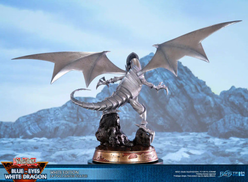 Shop the First 4 Figures “Yu‑Gi‑Oh!” Blue‑Eyes White Dragon (White Variant) at HobbyGalaxy.com  — a premium collectible statue featuring the iconic Blue‑Eyes in a striking white variant with detailed sculpting and an impressive display presence.