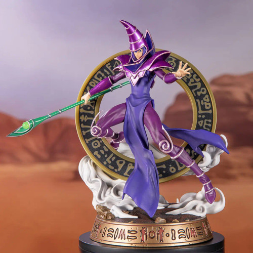 Shop the First 4 Figures “Yu‑Gi‑Oh!” Dark Magician (Purple Variant) at HobbyGalaxy.com  — a premium collectible statue featuring the iconic Dark Magician in a striking purple variant with detailed sculpting and an impressive display presence.