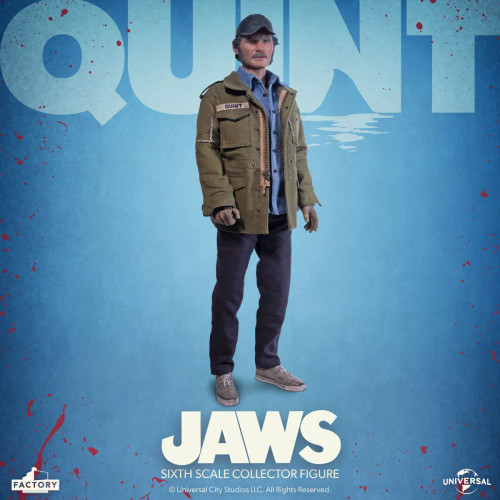 Pre-order the Factory Entertainment JAWS Quint 1/6 scale action figure. Secure the legendary shark hunter for your collection at HobbyGalaxy.com.