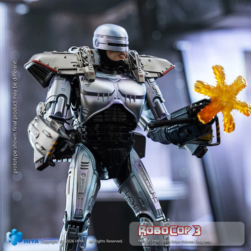 Pre-order the HIYA Toys Robocop 3 Exquisite Super Series 1/12 scale action figure (ESR0306). Secure the iconic cyborg law enforcer at HobbyGalaxy.com.