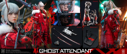 Pre-order the POP Costume Ghost Attendant (Oni Samurai) Red Remains 1/6 Scale Action Figure GS-002 at HobbyGalaxy.com. Secure this stunning piece today!