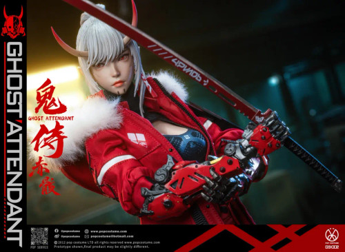 Pre-order the POP Costume Ghost Attendant (Oni Samurai) Red Remains 1/6 Scale Action Figure GS-002 at HobbyGalaxy.com. Secure this stunning piece today!
