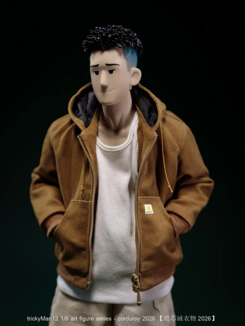 Pre-order the trickyMan12 Corduroy 2026 Series Style A 1/6 Scale Art Figure (FB-10120-1A) at HobbyGalaxy.com. Secure this unique urban collectible today!