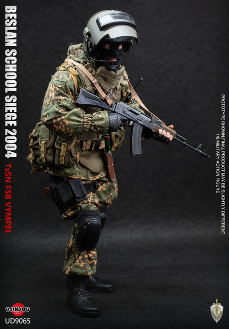 Pre-order the UJINDOU FSB Vympel - Beslan School Siege 2004 1/6 Scale Action Figure (UD9065) at HobbyGalaxy.com. Secure this highly detailed military collectible today!