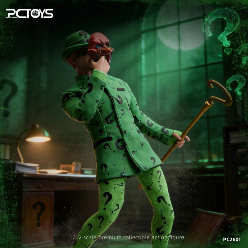 Pre-order the PCToys 1/12 Scale Mr. Question Mark Action Figure (PC2601) at HobbyGalaxy.com. Secure this highly detailed collectible villain figure today!