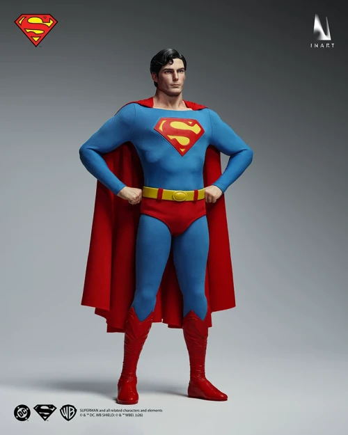 Pre-order the definitive INART Superman (1978) 1/6 Scale Action Figure (Standard Version) at HobbyGalaxy.com. High-end Christopher Reeve collectible with premium tailoring and accessories.