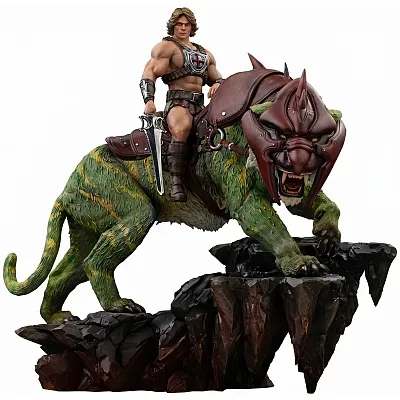 Pre-order the spectacular Iron Studios Masters of the Universe He-Man and Battle Cat Deluxe 1/10 Art Scale Statue at HobbyGalaxy.com. Secure yours today!