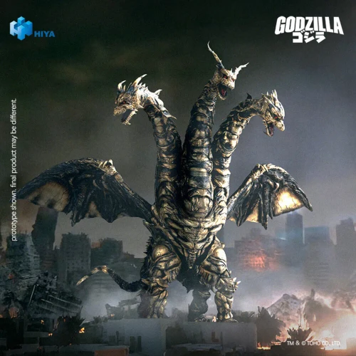 Pre-order the massive HIYA Toys EXQUISITE BASIC Series Keizer Ghidorah 14" Action Figure from Godzilla Final Wars at HobbyGalaxy.com. Secure this 2004 kaiju today!