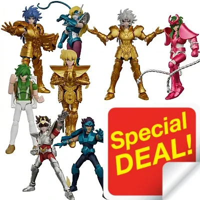 Pre-order the Blokees Saint Seiya Galaxy Version Vol. 4: The Legacy of the Gold Saints. Full PDQ set of 9 stylized action figures. Secure your collection today!