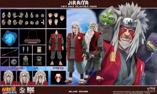 Pre-order the Rocket Toys Naruto Shippuden Jiraiya 1/6 Scale Deluxe Action Figure (ROC-020) at HobbyGalaxy.com. Includes two complete figures and Sage Mode!