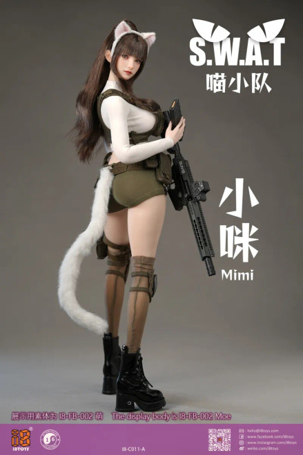 Pre-order the i8TOYS Meow SWAT Mimi 1/6 Scale Accessories Set (Style A, i8-C011-A) at HobbyGalaxy. Includes rolling-eye head sculpt, tactical gear & cat ears!