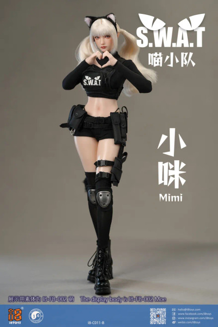Pre-order the i8TOYS Meow SWAT Mimi 1/6 Scale Accessories Set (Style B, i8-C011-B) at HobbyGalaxy. Includes rolling-eye head sculpt, tactical gear & cat ears!