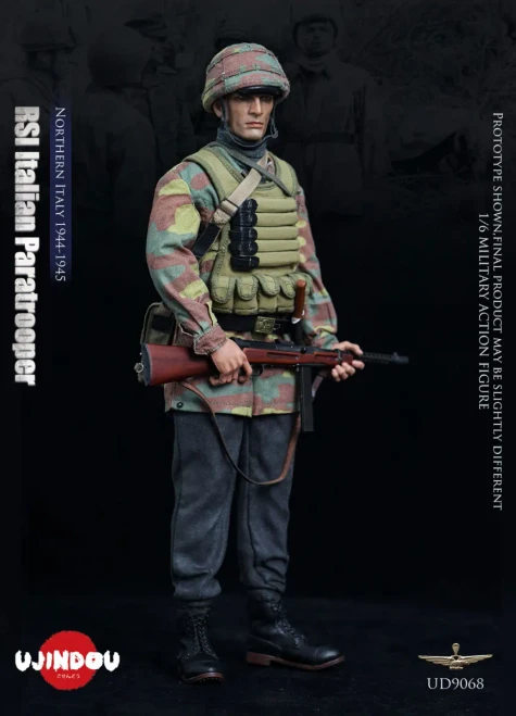 Pre-order the Ujindou WWII RSI Italian Paratrooper (Northern Italy 1944-1945) 1/6 scale action figure UD9068 at HobbyGalaxy.com. Secure this military figure today!