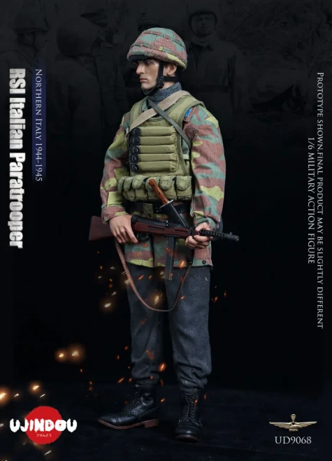 Pre-order the Ujindou WWII RSI Italian Paratrooper (Northern Italy 1944-1945) 1/6 scale action figure UD9068 at HobbyGalaxy.com. Secure this military figure today!