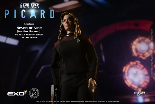 Pre-order the EXO-6 Star Trek: Picard Captain Seven of Nine 1/6 scale action figure at HobbyGalaxy.com. Secure this museum-grade Jeri Ryan collectible today!