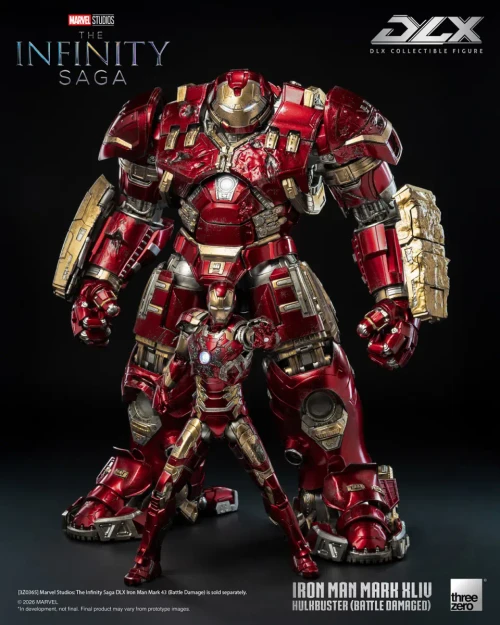 Pre-order the Threezero Avengers DLX Iron Man Mark 44 Hulkbuster (Battle Damaged) die-cast action figure (3Z09194W0) at HobbyGalaxy.com. Secure yours today!