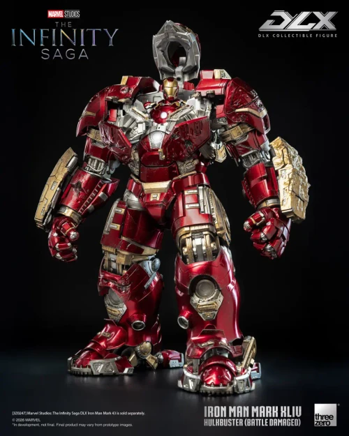Pre-order the Threezero Avengers DLX Iron Man Mark 44 Hulkbuster (Battle Damaged) die-cast action figure (3Z09194W0) at HobbyGalaxy.com. Secure yours today!