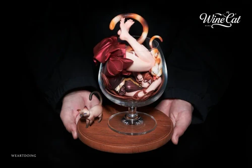 Pre-order the limited edition WeArtDoing Wine Cat Red resin figure by artist Karaage Tofu. Secure this stunning designer art toy at HobbyGalaxy.com!