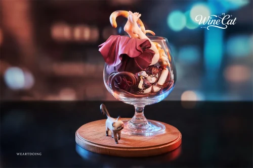 Pre-order the limited edition WeArtDoing Wine Cat Red resin figure by artist Karaage Tofu. Secure this stunning designer art toy at HobbyGalaxy.com!